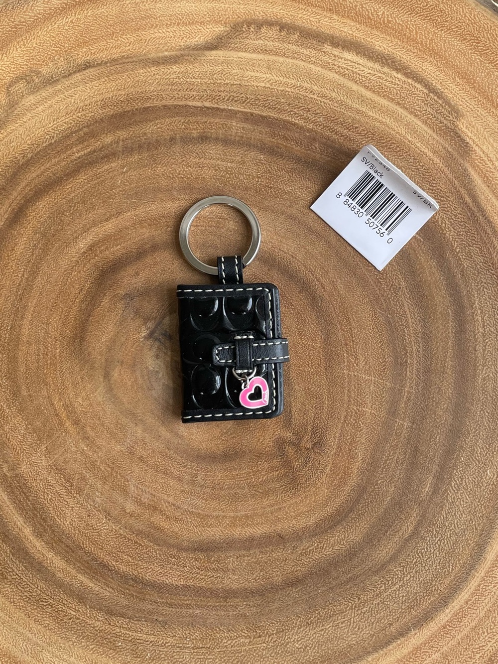 NWT Coach vintage Y2K mini leather photo album keychain purse charm
